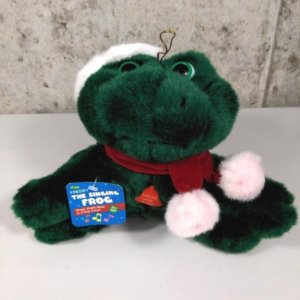 Freddy The Singing Frog Christmas Plush Fun World Holiday Musical Toy Vintage‎